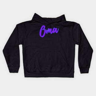 Oma in Bright Colors Kids Hoodie